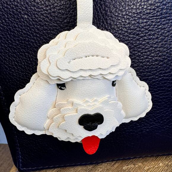Goldendoodle White Dog Bag Charm Poodle Purse Charm Dog lover Gift NEW FAST SHIP - Picture 3 of 9